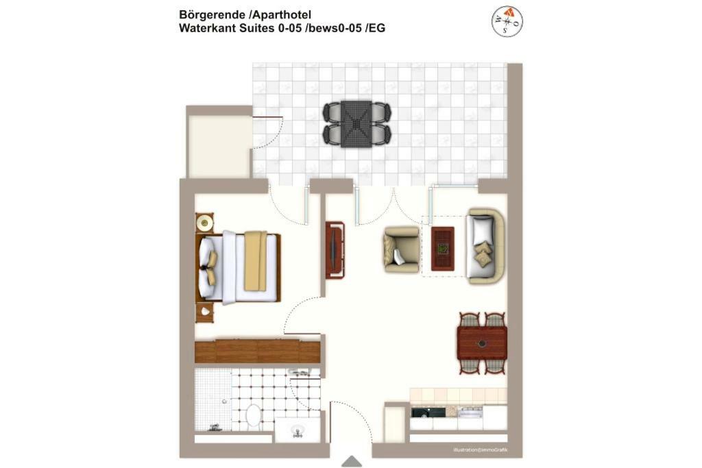 Waterkant Suite 0-05 Бёргеренде-Ретвиш Экстерьер фото